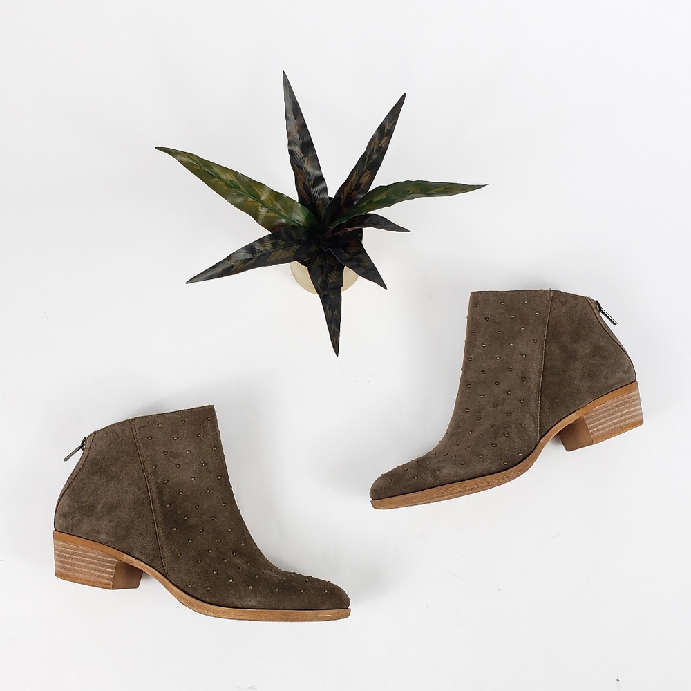NEW!! Lucky Brand Green Leather Ankle Boots